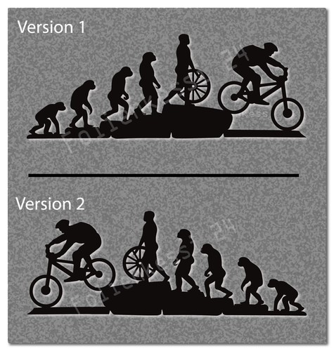 Downhill evolution aufkleber - downhill,